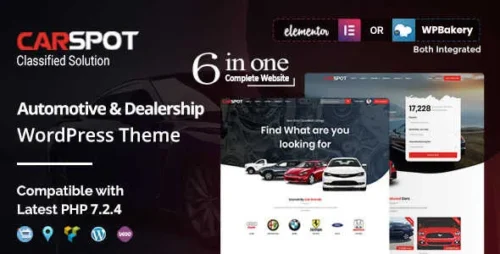 CarSpot Theme GPL – Automotive Car Dealer WordPress Classified Theme